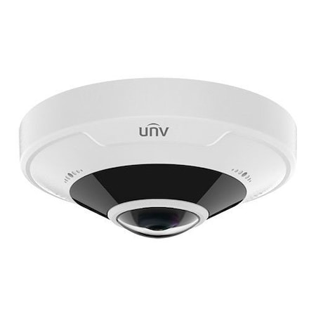 Uniview 12MP IR Fisheye Dome Network Camera 1.8mm Fixed, IR 15m, PoE, H.265, RJ45 IPC86CEB-AF18KC-I0